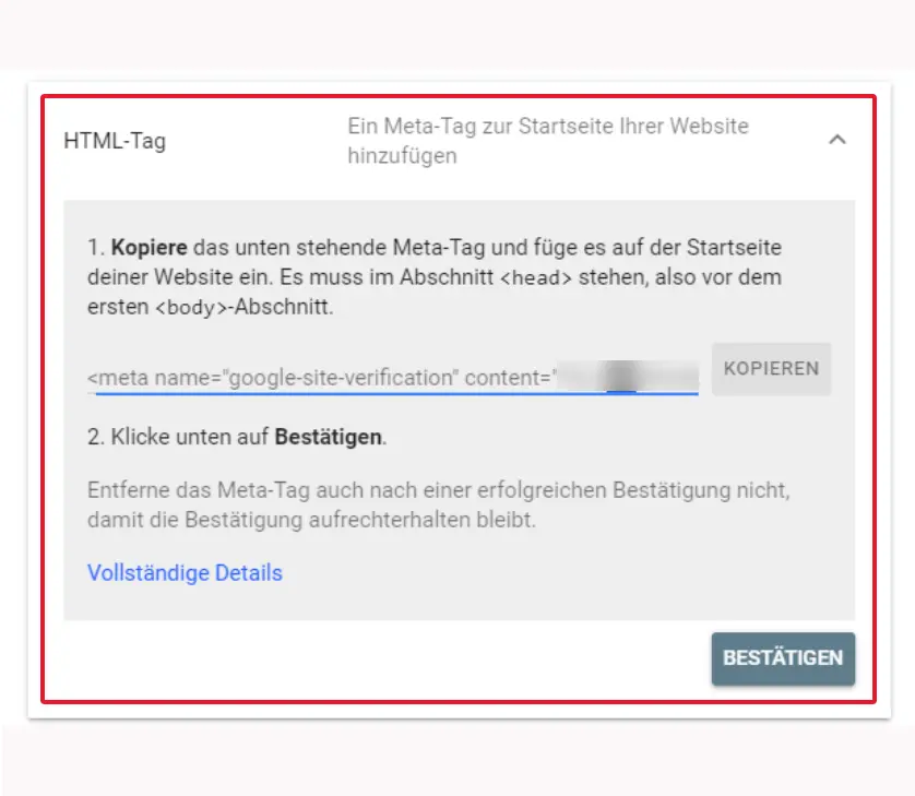 url prefix property html tag verifizierung